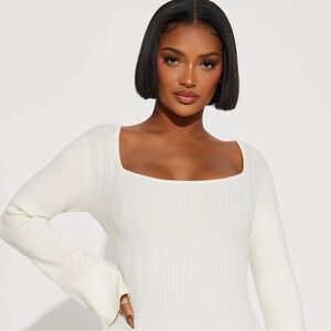 Fashion Nova White Maxi Dress